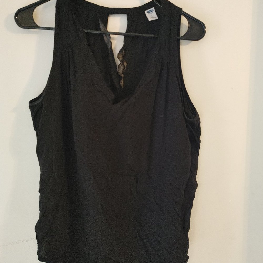 Sheer Black V-Neck Camisole